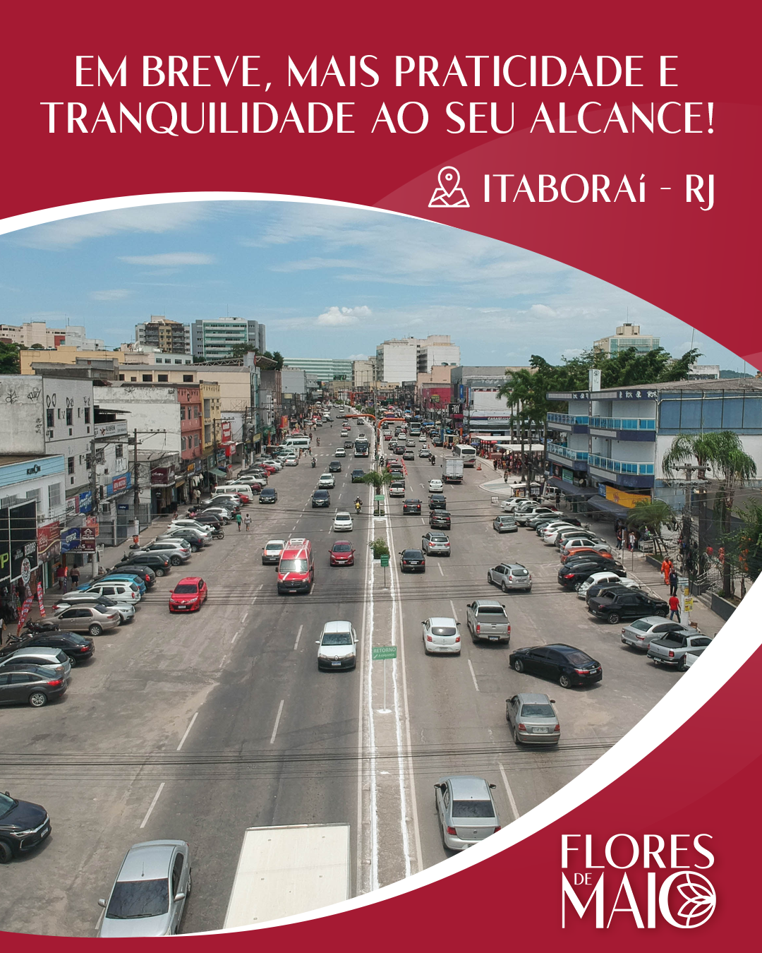 Imagem aérea de Itaboraí usada na campanha do Flores de Maio